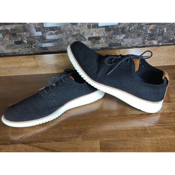 Cole Haan Shoes | Cole Haan Men's 11 Reg 2.Zerogrand Wingtip Oxford Stitchlite C27568 Black White | Color: Black | Size: 11 | Lukasgill's Closet